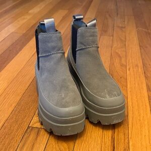 Gray UGG Platform Ankle Boots
